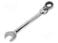 Wrench: combination spanner; rattle,with joint; 17mm BM GROUP