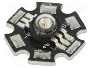 Power LED; STAR; RGB; 130°; 350mA; Pmax: 3W; Ø6mm; SMD; 44÷52lm ProLight Opto