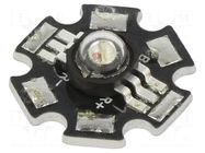 Power LED; RGB; STAR; 130°; 350mA; 3W; Ø6mm; SMD; Red lumin: 44÷52lm ProLight Opto