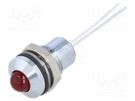 Indicator: LED; prominent; red; 2VDC; Ø8mm; connectors 2,8x0,8mm CML INNOVATIVE TECHNOLOGIES