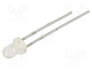 LED; 3mm; blue; 400÷800mcd; 20°; Front: convex; 3.4÷4V; No.of term: 2 