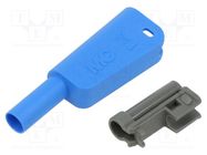 Case; 32A; blue; 55.4mm; for banana plugs STÄUBLI