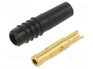 Connector: 1mm banana; socket; 6A; 30VAC; 60VDC; black; soldered STÄUBLI