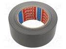 Tape: duct; W: 50mm; L: 50m; Thk: 150um; grey; synthetic rubber; 20% TESA