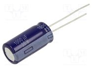 Capacitor: electrolytic; THT; 1000uF; 25VDC; Ø10x20mm; Pitch: 5mm PANASONIC