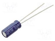 Capacitor: electrolytic; THT; 4.7uF; 50VDC; Ø5x11mm; Pitch: 2mm PANASONIC