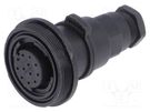 Connector: circular; plug; female; PIN: 12; w/o contacts; for cable BULGIN
