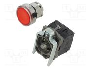 Switch: push-button; 22mm; Stabl.pos: 1; NC + NO; red; LED; 230V SCHNEIDER ELECTRIC