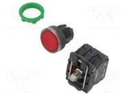 Switch: push-button; 22mm; Stabl.pos: 1; NC + NO; red; LED; 24V; IP66 SCHNEIDER ELECTRIC