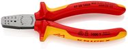 KNIPEX 97 68 145 A Crimping Pliers for wire ferrules insulated with multi-component grips, VDE-tested 145 mm
