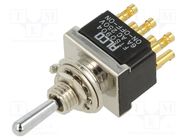 Switch: toggle; Pos: 3; DP3T; (ON)-OFF-(ON); 6A/250VAC; F; -20÷70°C TE Connectivity