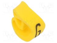 Markers; Marking: G; 4÷10mm; PVC; yellow; -30÷60°C; leaded; PA-2 PARTEX