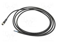 Cable: for sensors/automation; M8; PIN: 3; straight; 2m; plug; 75VDC TELEMECANIQUE SENSORS