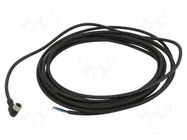 Cable: for sensors/automation; M8; PIN: 4; angled; 5m; plug; 75VDC TELEMECANIQUE SENSORS