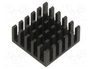 Heatsink: extruded; grilled; black; L: 24.2mm; W: 24.2mm; H: 12.3mm FISCHER ELEKTRONIK