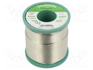 Soldering wire; tin; Sn99,3Cu0,7; 1.5mm; 1kg; lead free; reel STANNOL