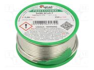 Soldering wire; tin; Sn99,3Cu0,7; 2mm; 250g; lead free; reel; 227°C CYNEL