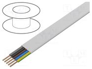 Wire; YDY; 5G1.5mm2; flat; wire; Cu; PVC; white; 450V,750V; 100m ELEKTROKABEL