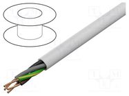 Wire; YDY; 4G10mm2; round; wire; Cu; PVC; white; 450V,750V; 100m ELEKTROKABEL