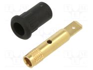 Socket; 4mm banana; 25A; 30VAC; 60VDC; 30mm; black; gold-plated STÄUBLI