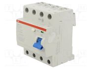 RCD breaker; Inom: 40A; Ires: 100mA; Max surge current: 5000A; IP20 ABB