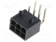 Socket; wire-board; male; Mini-Fit Jr; 4.2mm; PIN: 6; Glow-Wire; THT MOLEX