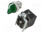 Switch: rotary; 22mm; Stabl.pos: 3; NC + NO; green; LED; 230V; IP66 SCHNEIDER ELECTRIC