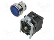 Switch: push-button; 22mm; Stabl.pos: 1; NC + NO; blue; LED; 24V SCHNEIDER ELECTRIC