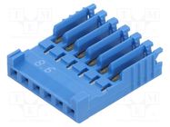 Signal connector 2,54mm PLUG HE14 IDC 180 6 P AWG 28-26 TE Connectivity