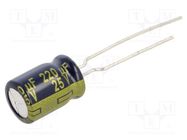 Capacitor: electrolytic; low ESR; THT; 220uF; 25VDC; Ø8x11.5mm PANASONIC