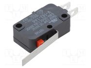 Microswitch SNAP ACTION; 16A/250VAC; 0.3A/250VDC; with lever OMRON Electronic Components