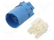 Connector: M23; contact insert; PIN: 8(4+4); male; for cable HUMMEL