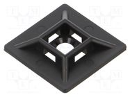 Holder; screw; polyamide; UL94V-2; black; Tie width: 4.8mm; L: 28mm 