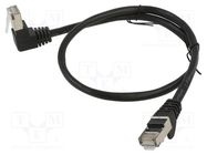 Patch cord; F/UTP; 5e; stranded; CCA; PVC; black; 0.5m; 26AWG Goobay