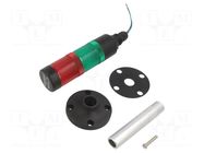 Signalling column; red/green; LED; 24VDC; 24VAC; HBJD-40; 40mm ONPOW