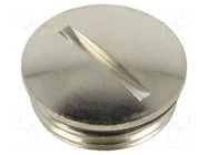 Stopper; M20; 1.5; brass; Plating: nickel; Thread: metric ILME