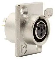 CONN, XLR AUDIO, RCPT, 4POS, PANEL