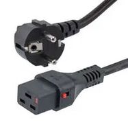 PWR CORD, R/A CEE 7/7 PLUG-IEC C19, 6.6 
