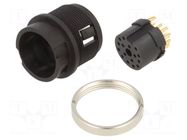 Connector: circular; 678; 32V; PIN: 16; socket; female; soldering BINDER