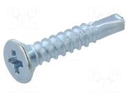 Screw; for metal; 3.9x13; Head: countersunk; Phillips; PH2; zinc BOSSARD