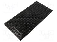 Self-adhesive foot; Ø: 11.2mm; H: 5.1mm; black; polyurethane KEYSTONE