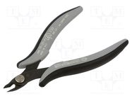 Pliers; cutting,miniature,curved; ESD; 132mm; with small chamfer 