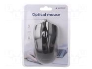 Mouse; matt black; USB A; optical,wired; 1.35m; No.of butt: 3 GEMBIRD