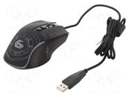 Mouse; black; USB A; optical,wired; DPI change button,with LED GEMBIRD