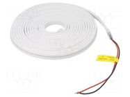 NEON LED tape; white cold; 2835; LED/m: 120; 4mm; IP65; 5W/m; 12VDC IPIXEL LED