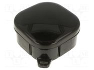 Enclosure: junction box; X: 92mm; Y: 92mm; Z: 44mm; IP54; black PAWBOL