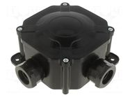 Enclosure: junction box; IP67; with cable gland; black PAWBOL