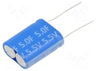 Supercapacitor; THT; 5F; 5.5VDC; 21x26x10mm Viking