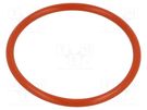 O-ring gasket; silicone; Thk: 5mm; Øint: 75mm; red; -60÷160°C ORING USZCZELNIENIA TECHNICZNE