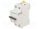 Circuit breaker; 230/400VAC; 100÷144VDC; Inom: 10A; Poles: 2; 15kA SCHNEIDER ELECTRIC
